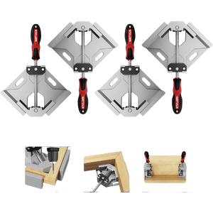 WETOLS 90° Corner Clamps, 4-Pack (Aluminum Alloy Swing Jaw)